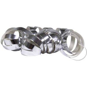 Zilverkleurige Metallic Serpentines 4m - 2 stuks